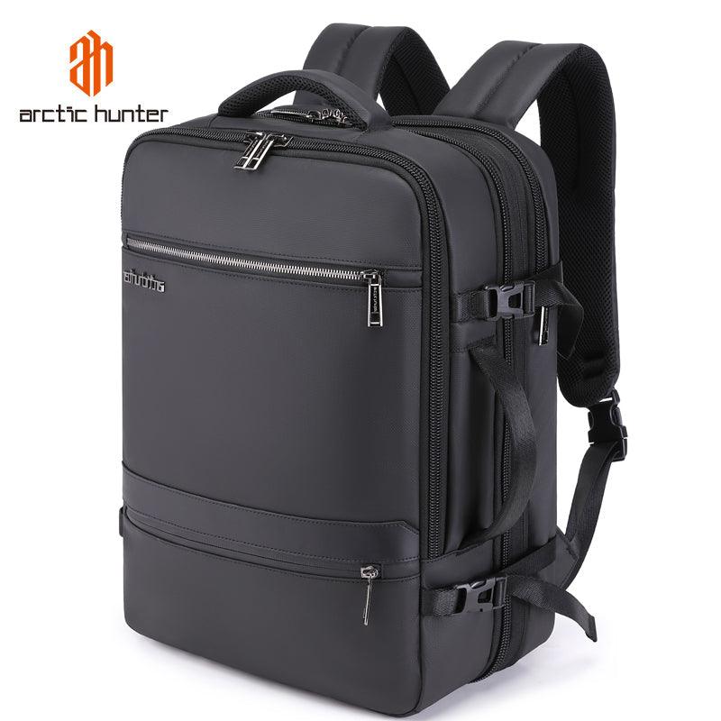 Arctic Hunter Expandable Travel Backpack Water Resistant 180° Opening Built In USB/Headphone Port Computer Bag for Men Women, B00350