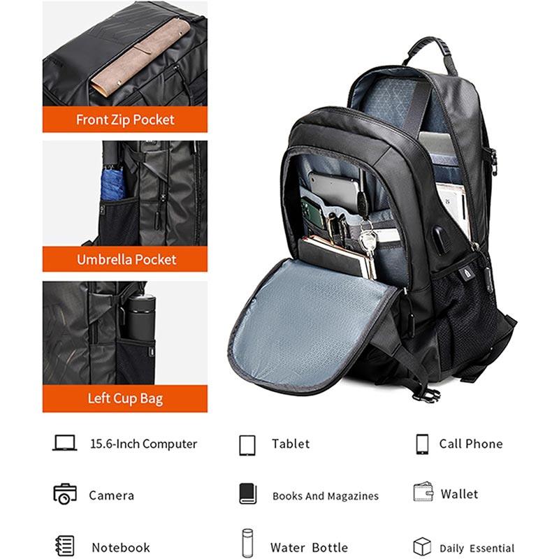 Arctic Hunter 26L Laptop Backpack - Water Resistant, Anti-Theft Pocket, USB Port, Premium Office Backpack B00387