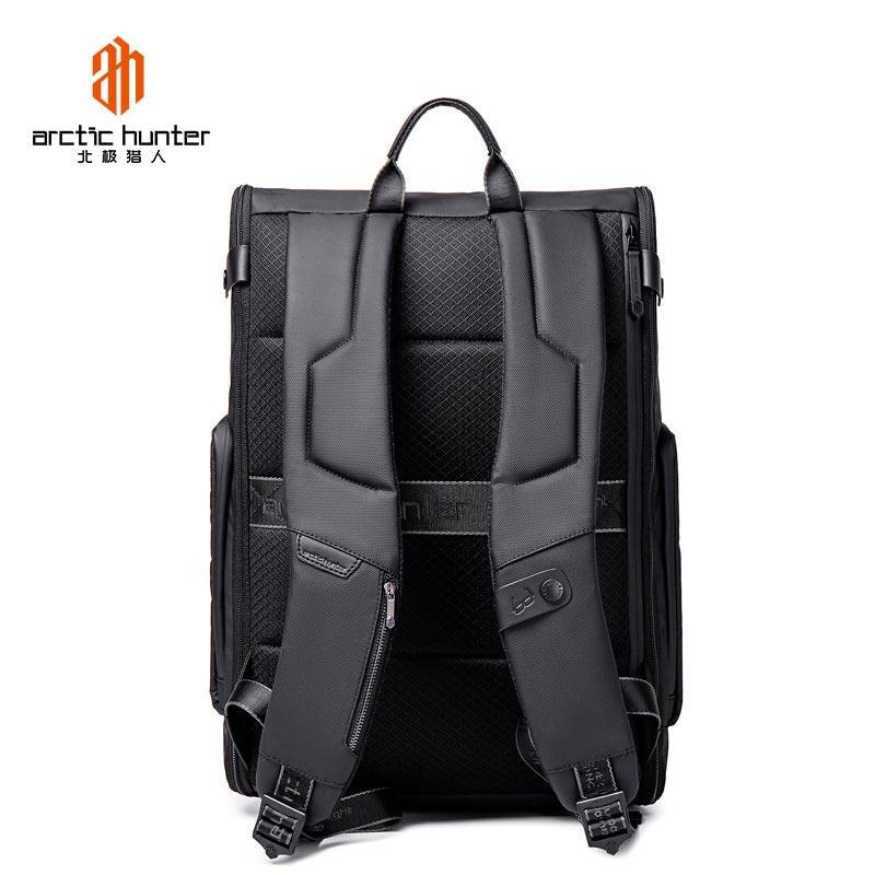 Arctic Hunter 15.6-Inch Laptop Backpack Waterproof Business Casual Travel Backpack for Men Women B00465 Black Back view