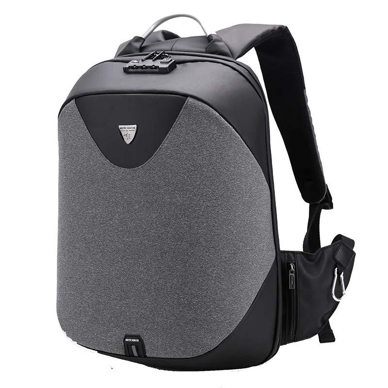 Arctic Hunter Semi-Hard Durable Polyester Travel Backpack – 23L Backpack with Built-In USB Port and TSA Lock, B00208