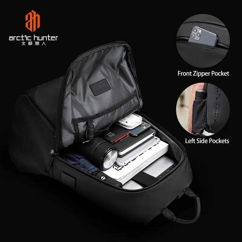 Arctic Hunter Anti-Theft 15.6 Inch Water Resistant Shoulder Bag with Multi-Pockets and Built-in USB Port for Men and Women - B00423