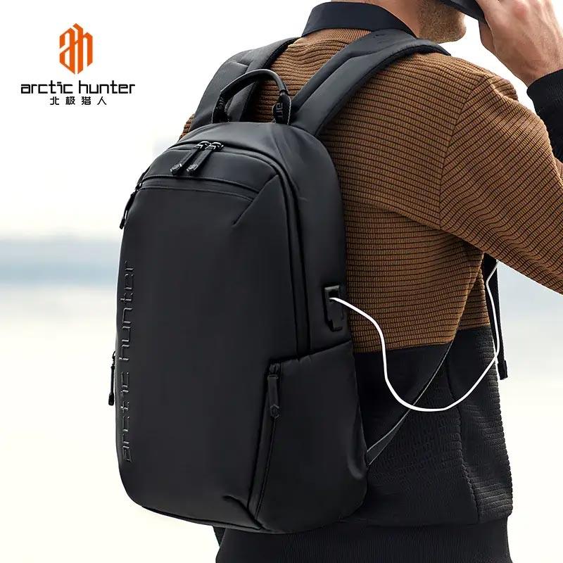 Arctic Hunter Anti-Theft 15.6 Inch Water Resistant Shoulder Bag with Multi-Pockets and Built-in USB Port for Men and Women - B00423