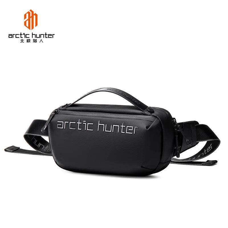 Arctic Hunter Water-Resistant Anti-Theft Cross Body Travel Sling Bag - Tough Men Series Unisex Messenger Shoulder Bag, Y00020 Black