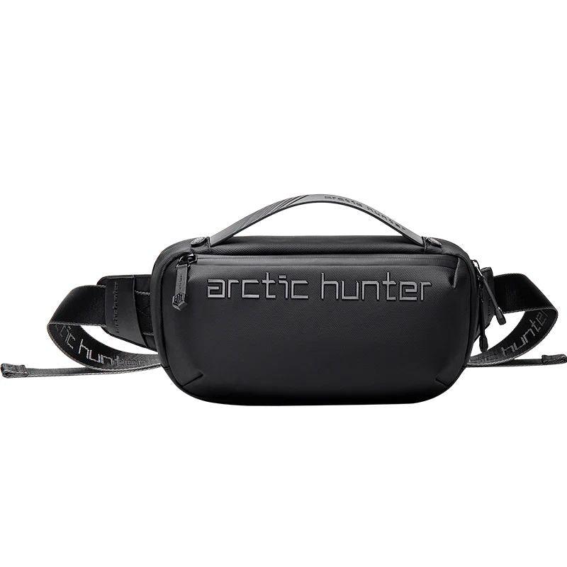 Arctic Hunter Water-Resistant Anti-Theft Cross Body Travel Sling Bag - Tough Men Series Unisex Messenger Shoulder Bag, Y00020 Black