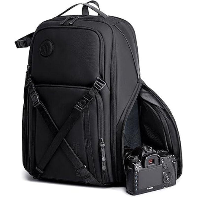 Arctic Hunter Professional Shockproof Water-Resistant Camera Backpack with TSA-Approved 180-Degree Opening, Separate Laptop Compartment, and Built-in USB Port – Perfect for Travel and Business B00575