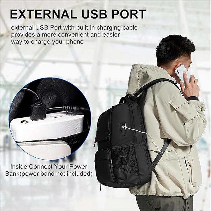 Arctic Hunter Premium Water-Resistant Backpack with USB & Headphone Jack - Ideal Laptop Daypack for Men and Women in Dubai B00532