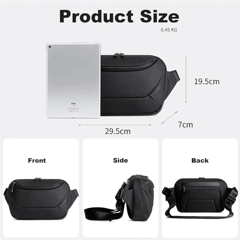 Arctic Hunter Stylish Crossbody Bag - Anti-Theft Water-Resistant Chest Bag for Men and Women | Perfect for Shopping, Travel, Office, and Hiking - Model Y00561