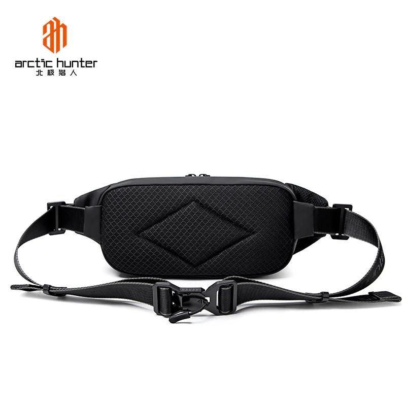 Arctic Hunter Unisex Cross Body Waist Pouch – Water-Resistant, Durable Shoulder Bag for Travel & Hiking – Model YB00043 Black