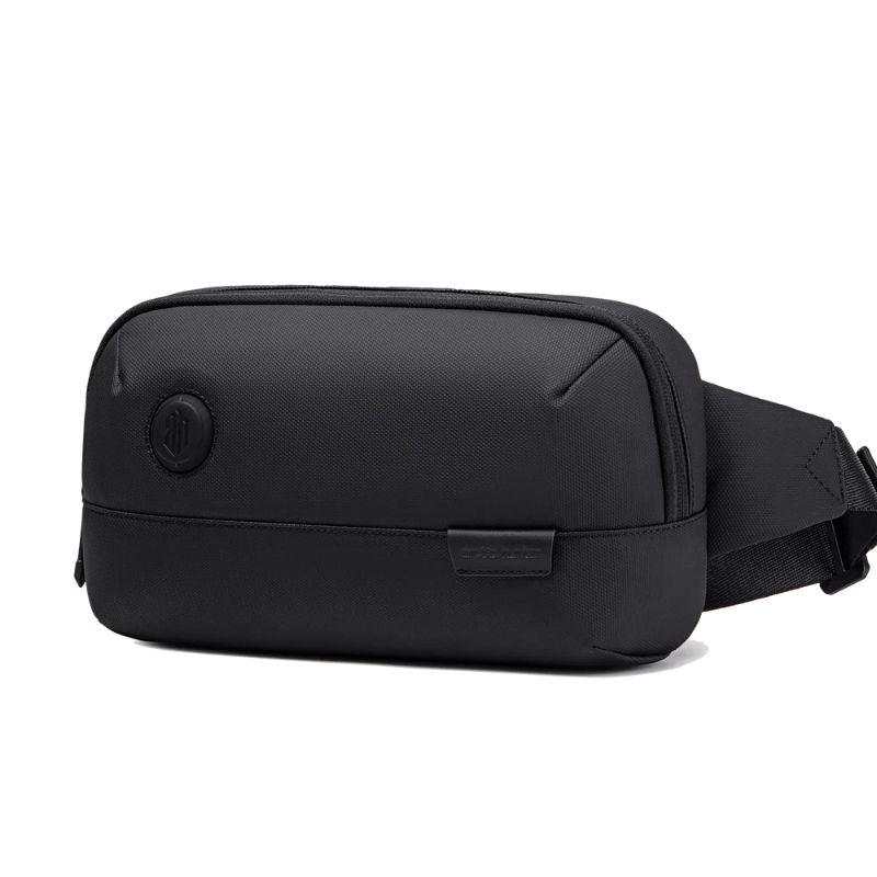 Durable and Water-Resistant Arctic Hunter Waist Bag with Anti-Theft Features - Ideal for Travel and Hiking Y00557 Black