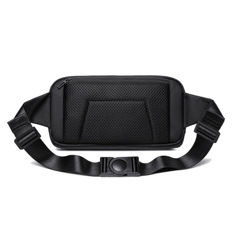 Durable and Water-Resistant Arctic Hunter Waist Bag with Anti-Theft Features - Ideal for Travel and Hiking Y00557 Black