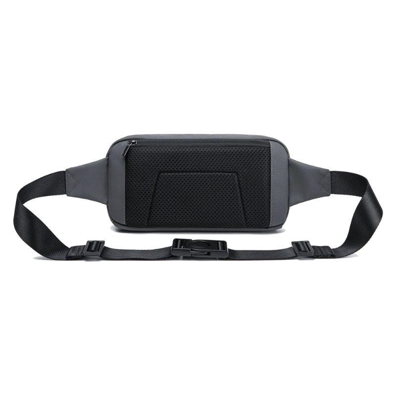 Durable and Water-Resistant Arctic Hunter Waist Bag with Anti-Theft Features - Ideal for Travel and Hiking Y00557 Black