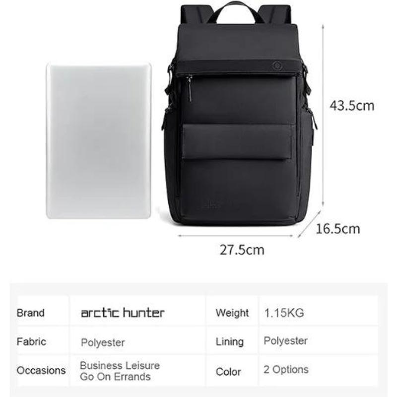 Premium Arctic Hunter 17-Inch Polyester Laptop Backpack with TSA Opening, Multiple Compartments, and RFID Pockets - Ideal for Travel and Work B00562