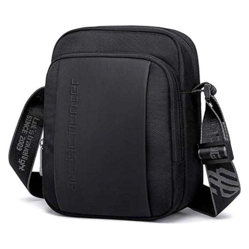 Arctic Hunter Premium Unisex Sling Bag - Water-Resistant Polyester Cross Body Bag with Anti-Theft Features for Travel, Business, and Daily Use, Model K00542 Black